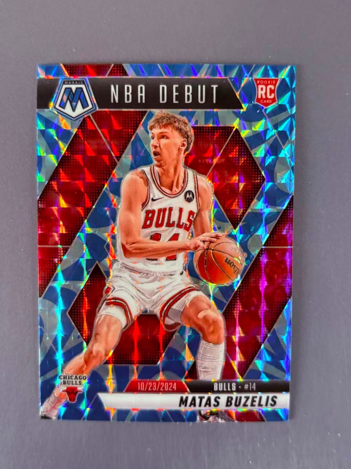 Matas Buzelis 2024-25 Panini Mosaic Blue Reactive Prizm RC #257