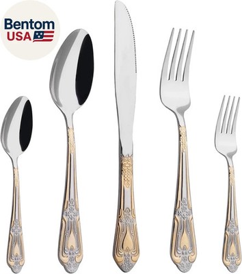 Silverware Set Limited Edition   20 Piece Flatware Set   Cutlery Set for 4   Sil