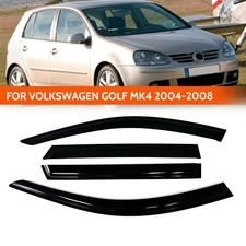 4Stück Glanz Schwarz Regenabweiser Windabweiser Für VW Golf 4 1998-2003