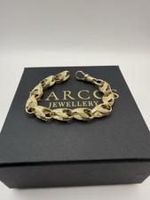 9ct Gold Tulip Bracelet 7" 8mm 17.3g approx