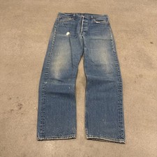 VTG Levi's 501xx Straight Jeans Mens 36x34 Blue Denim Button Fly 80s 90s USA