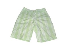 Vintage IZOD Green Plaid Cotton Shorts Women  s Size 6 Preppy Casual Retro Golf