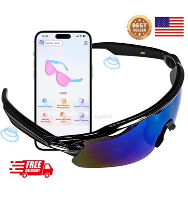 Smart Bluetooth Sunglasses Polarized UV400 Open Ear Audio Sports Glasses Men