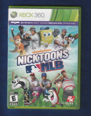 Nickelodeon Nicktoons MLB Baseball Video Game Xbox 360 Disc, Manual & Case