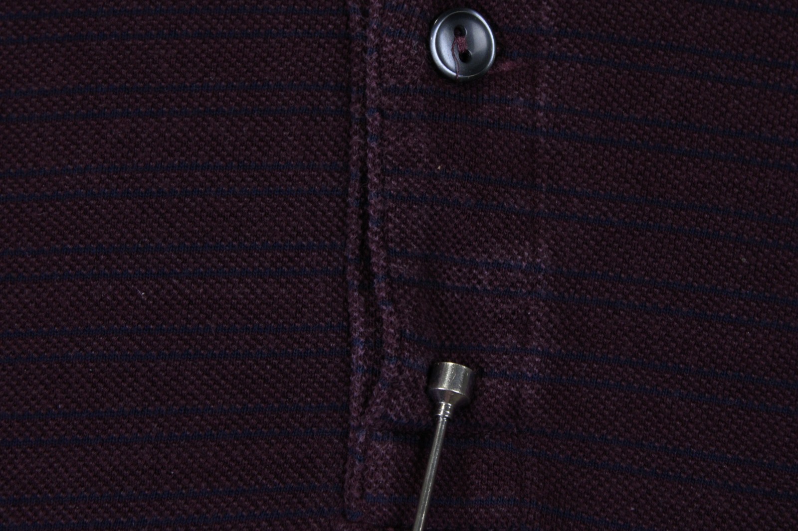 Lacoste Burgundy Striped Cotton Regular Long Sleeve Popover Polo Shirt Size 6 thumbnail 12