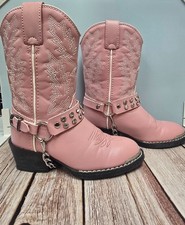 Lil' Durango Little Kids Pink Rhinestone Western Boot Lightly Worn