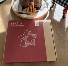 Ikea STRALA Christmas Star Table Decoration White Dotted 14x14x5