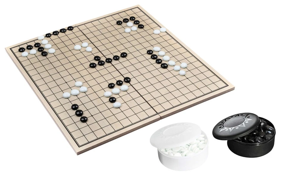 Philos Folding Tournament Go Set - with glass stones and plastic bowls (UK) - Image 1 of 4