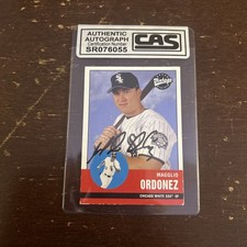 MAGGLIO ORDONEZ GENUINE CERTIFIED AUTHENTIC AUTOGRAPHED BASEBALL CARD CAS COA