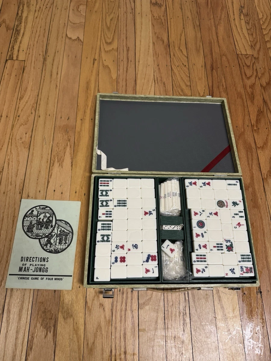 Ensemble Vintage Mah Jong 148 Tuiles Résine Ambrée - Mahjong Mah Jongg
