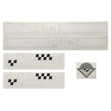 Aufkleber Satz Sticker Dekor schwarz/weiß für Puch M 50 Racing Mokick Moped