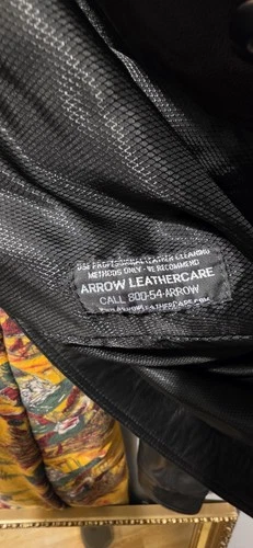 “Men’s Remy Leather Bomber Jacket Double Collar Brown Size 46  Vintage Style” image 6