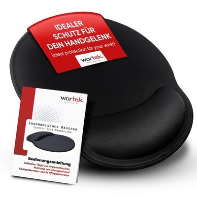 Mauspad mit Gelkissen aus Memoryschaum   23x26cm  Mousepad mit Handauflage Mo...