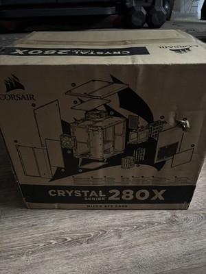 Corsair Crystal Series 280X White MicroATX Mini Tower Case Tempered Glass Panel 