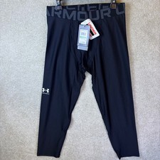 Under Armour HG Armour 3/4 Leggings Boys YL Black Fitted Base Layer 1361741-001
