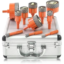 Diamond Hole Saw Kit Core Drilling Bit Set for Porcelain Tile Marble Ceramic