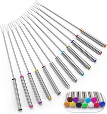 Set of 12 Stainless Steel Fondue Forks 9.5, C...