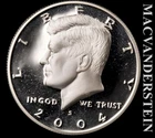 2004-S Silver Kennedy Half Dollar - Choice Gem Proof  Lustrous  #L3557