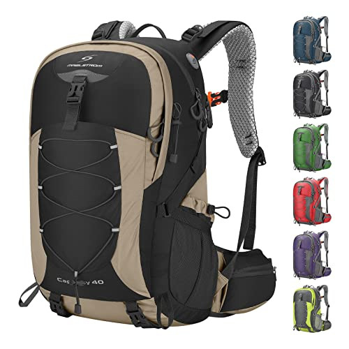 Hiking Backpack,Camping Backpack,Waterproof 40L 40l Khaki Daypack Backpacks-image