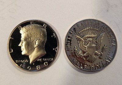 1980 S Proof Kennedy Clad 50c Half Dollar