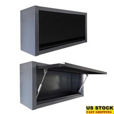 Metal Wall Garage Cabinet Flip Up Door Heavy Duty Storage Organizer Steel Tools