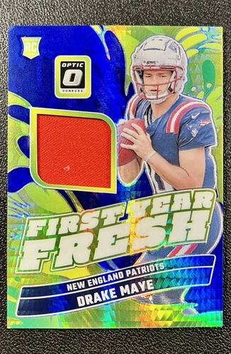 2024 Panini Donruss Optic First Year Fresh Blue Hyper Patch Drake Maye #FYF-DME
