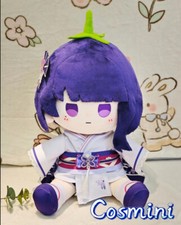 Anime Genshin Impact Raiden Shogun 40cm Plush Doll Dress up Toy Plushie