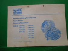 Sachs 1001 1251 Models Factory Repair Instructions Manual 336.8 D-E-F