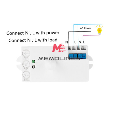 DC12-24V AC110-240V 5.8GHz Microwave Radar Sensor Body Motion HF Detector Switch