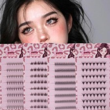 Self Adhesive Natural Fluffy Clusters False Eyelashes Lash Extension Glue-Free