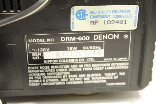 DENON DRM 600, CASSETTE DECK. (ref K 136) - Picture 10 of 10