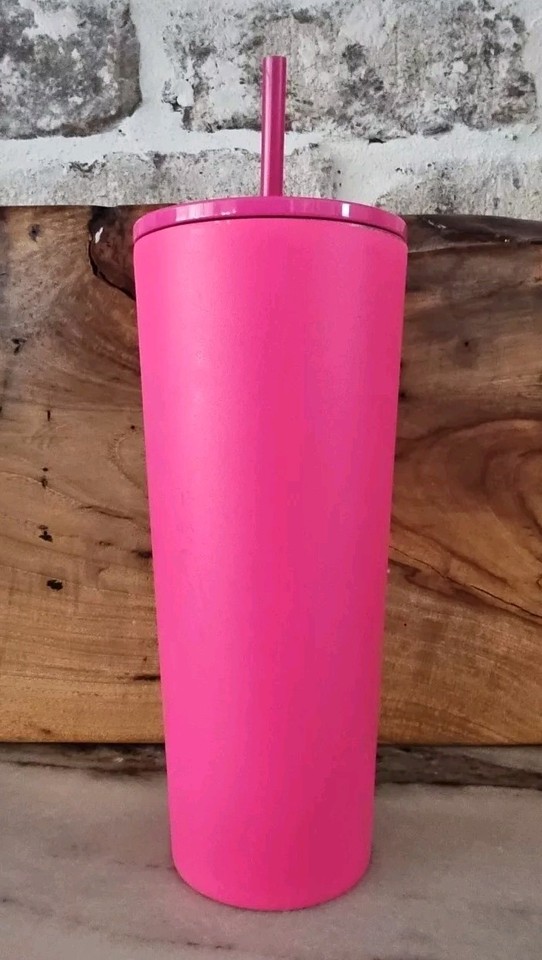 STARBUCKS Stainless Steel Tumbler Barbie Hot Pink Matte eBay