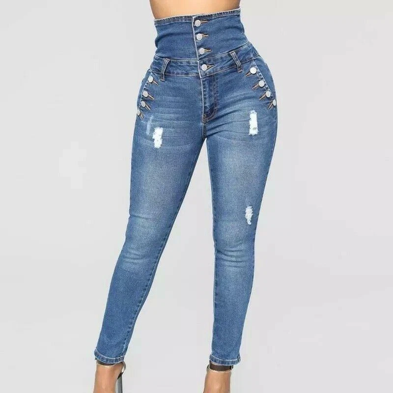 Pantal n Para Mujer Jean De Mezclilla Moda Pantalones Fino Elegantes Colombianos