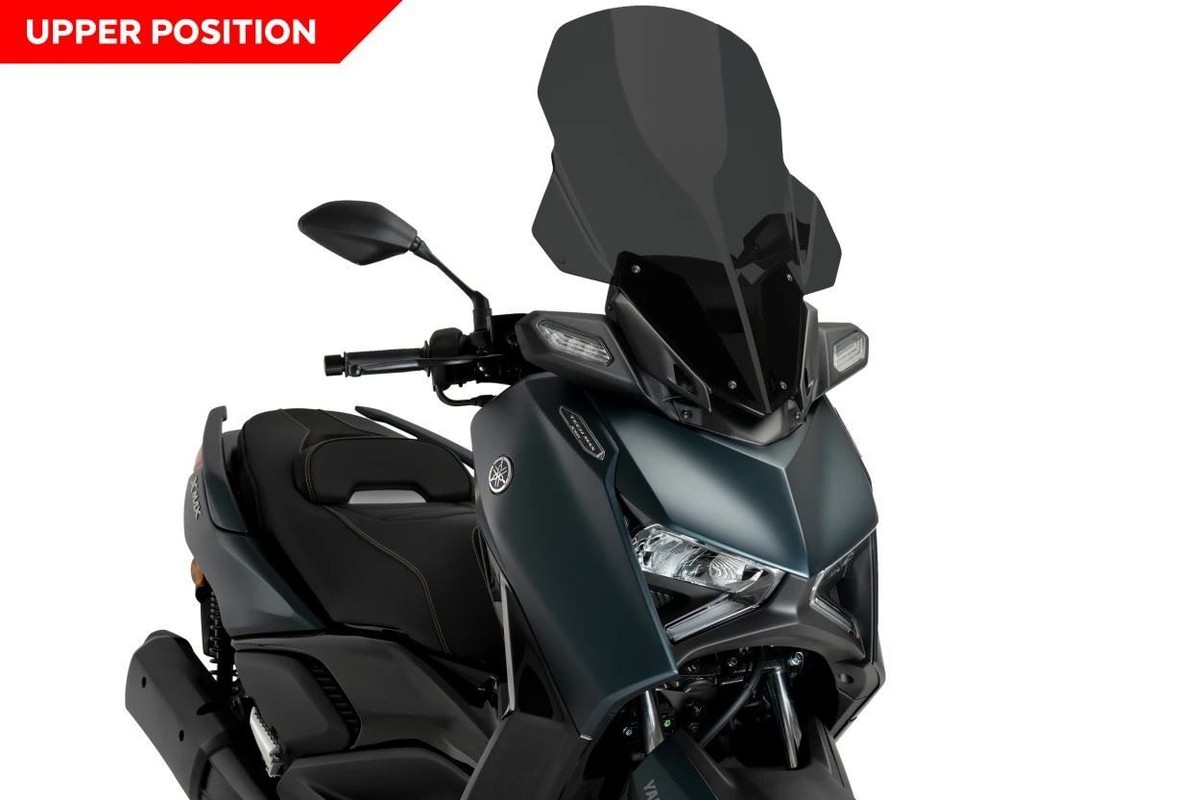 TMAX530 Puig スクリーン 5cmロング 2014年式SJ12J Puig Dark Smoke V-Tech Line Touring Screen Yamaha XMax 300 Tech