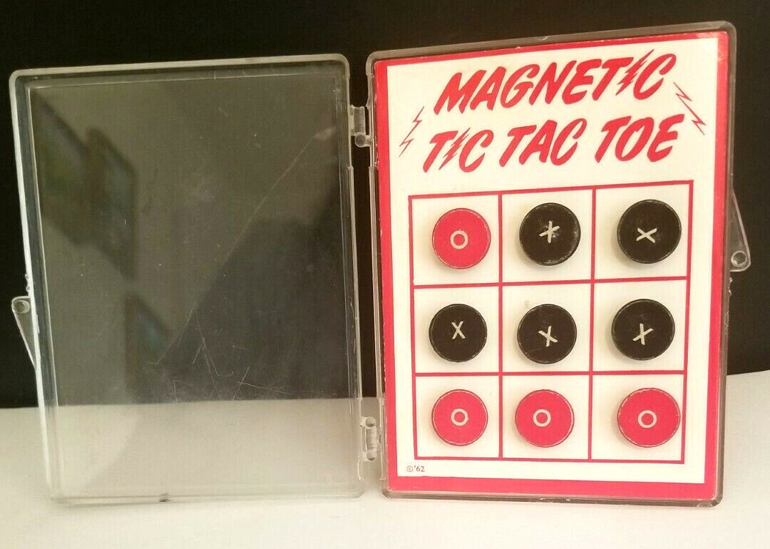 Vintage Classic Tic Tac Toe Kids Magnetic Fun Toy Game in