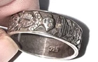 Vintage Oxidized Sterling 925 Rug Rats weird looking kids Ring Band SZ 7