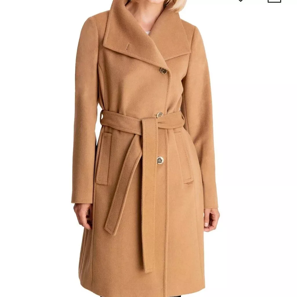 Michael Kors Wool Blend Belted Coat in Brown Lyst #14 Michael Kors Wool Blend Belted Coat in Brown Lyst