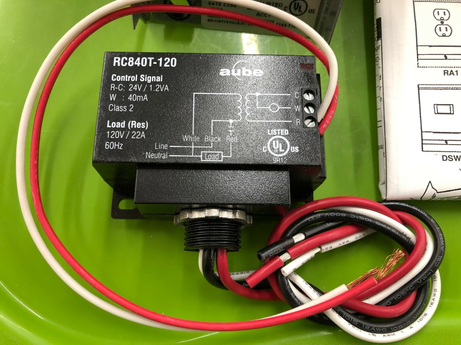 Marley RSA12/24 Baseboard Heater Accessory Relay w/Transformer 120V-24V ...