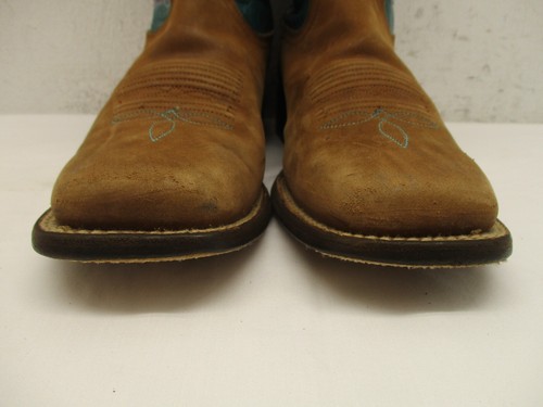 NOCONA Brown Leather Pull On Cowboy Boots Womens Size 8.5 B Style NL4022 - Picture 4 of 19