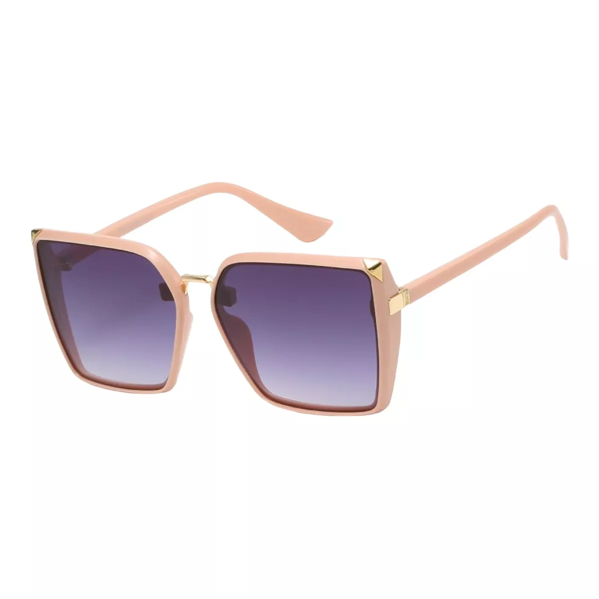 VG Designer Luxury Collection TAN Square Frames w BLACK Lens Sunglasses