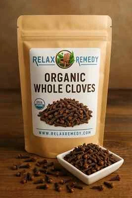 RELAX REMEDY Organic Whole Cloves - 100% Pure, Non-GMO Syzygium Aromaticum, CulinaryWellness