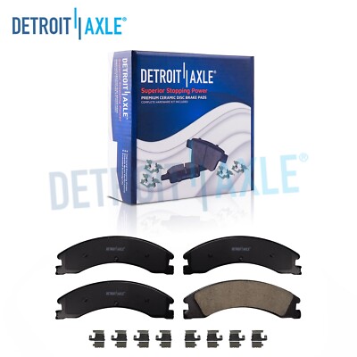 Rear Ceramic Brake Pads w/ Hardware Set for 2008-2023 Ford E-450 Super Duty Base