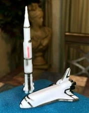 NASA Lot 2 Vehicles Space Shuttle & Rocket PVC Plastic Model Figure Toy Modeling