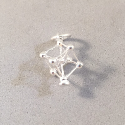 .925 Sterling Silver Small 3-D ATOMIUM CHARM Brussels Belgium NEW 925 TD15