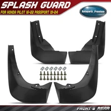 4Pcs Front & Rear Splash Guards Mud Flaps for Honda Pilot 16-22 Passport 19-24