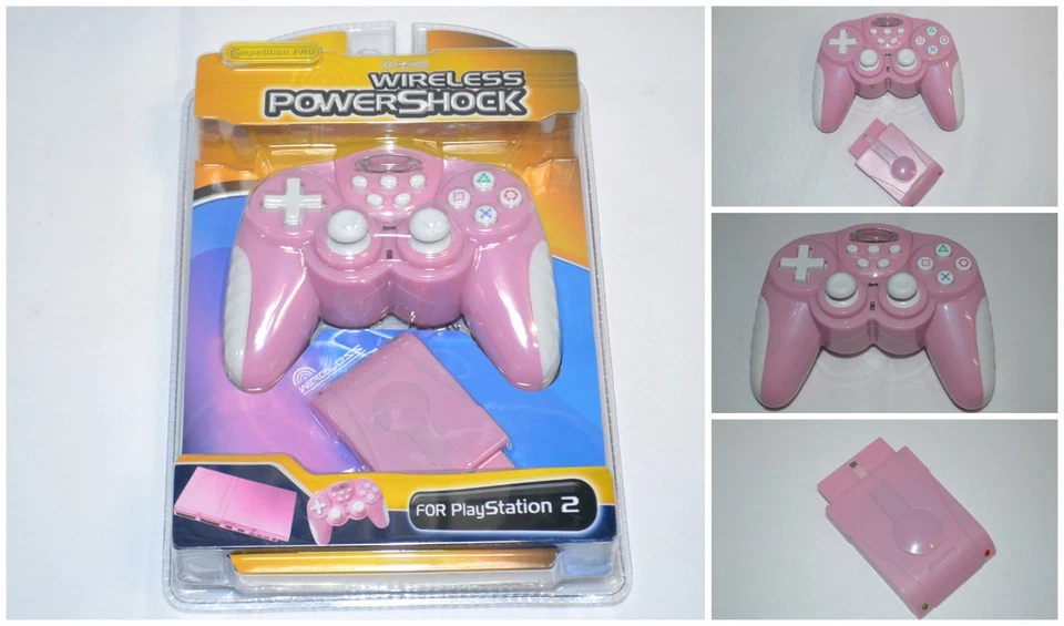COMPETITION PRO PlayStation 2 - Wirelss Pink Powershock Controller NEU OVP