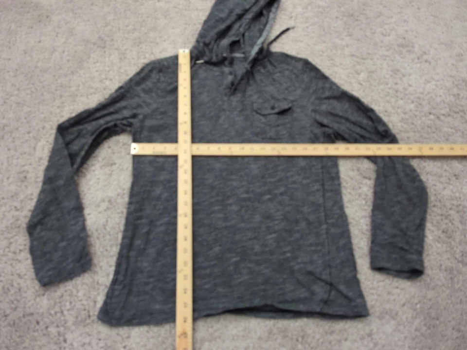 Buffalo David Bitton Hoodie Mens Medium Gray Pullover Sweatshirt Long Sleeve - Image 3 of 4