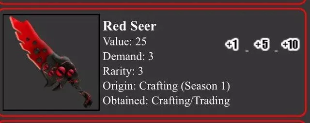 Trading red seer I use mm2 values : r/MurderMystery2