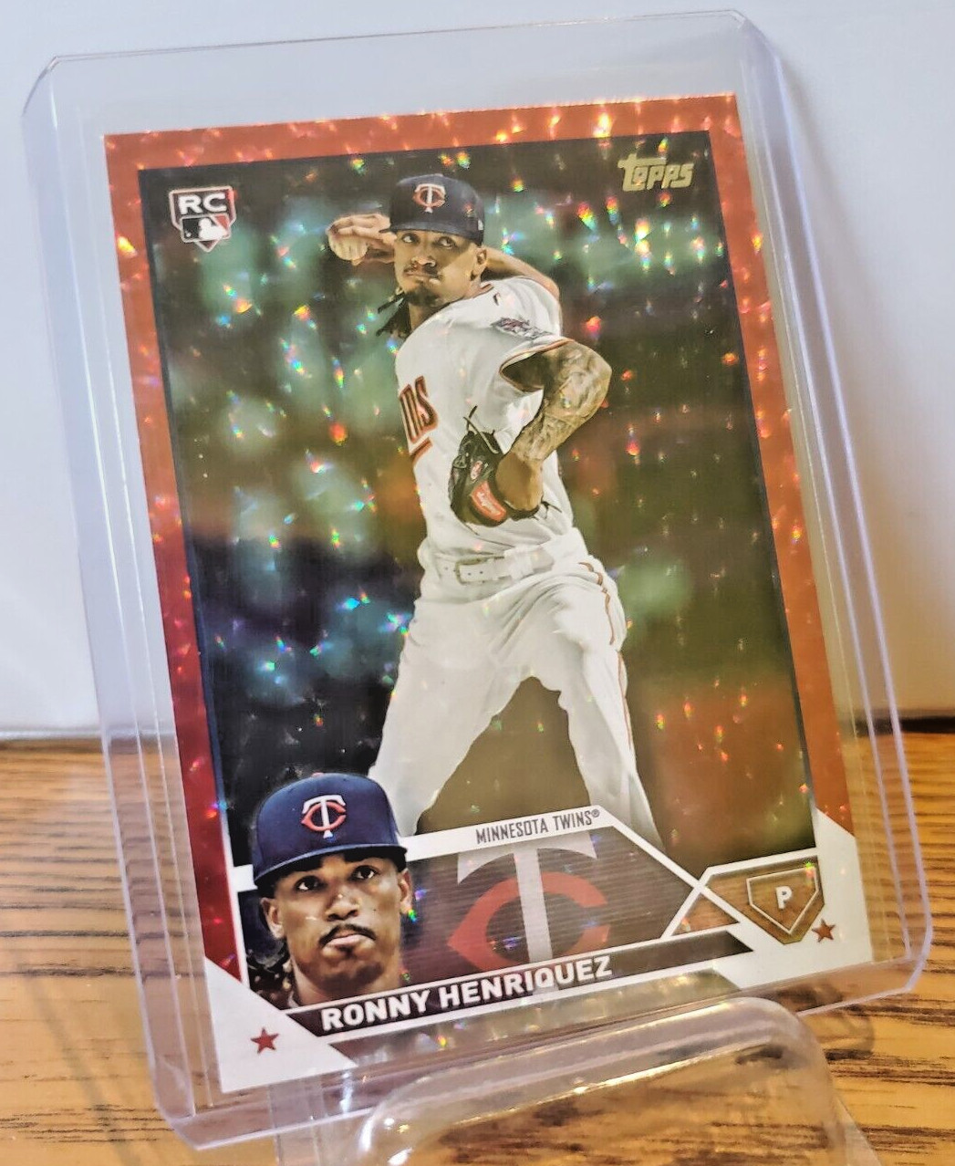 2023 Topps Series 2 #372 Ronny Henriquez RC 088/199 Red Foil Twins Baseball Card