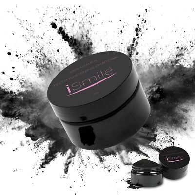 iSmile Charcoal Natural Teeth Whitener - Organic Rapid Teeth Whitening Powder